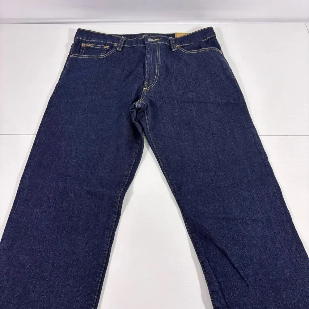 NWT Ralph Lauren Polo Boy's Hampton Deep Blue Straight Jeans Size 20 1082